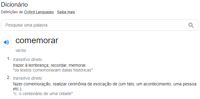 Significado de comemorar